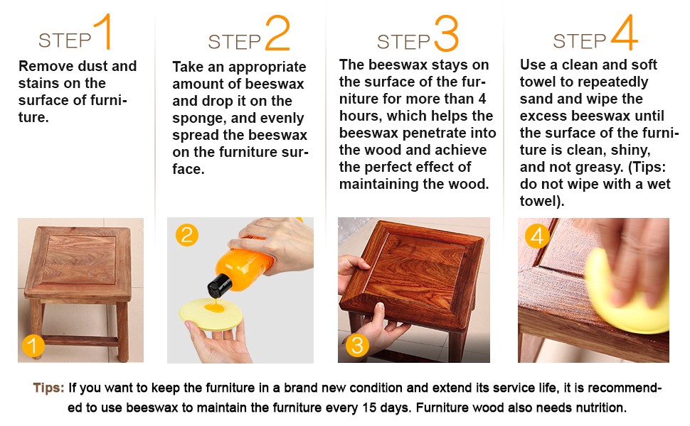 CARN Beeswax Furniture Wood Polish – Wood Seasoning Beeswax Oil for Wood