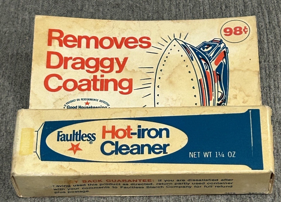 Vintage Faultless Hot Iron Cleaner 1.25 Oz Sealed In Original Package