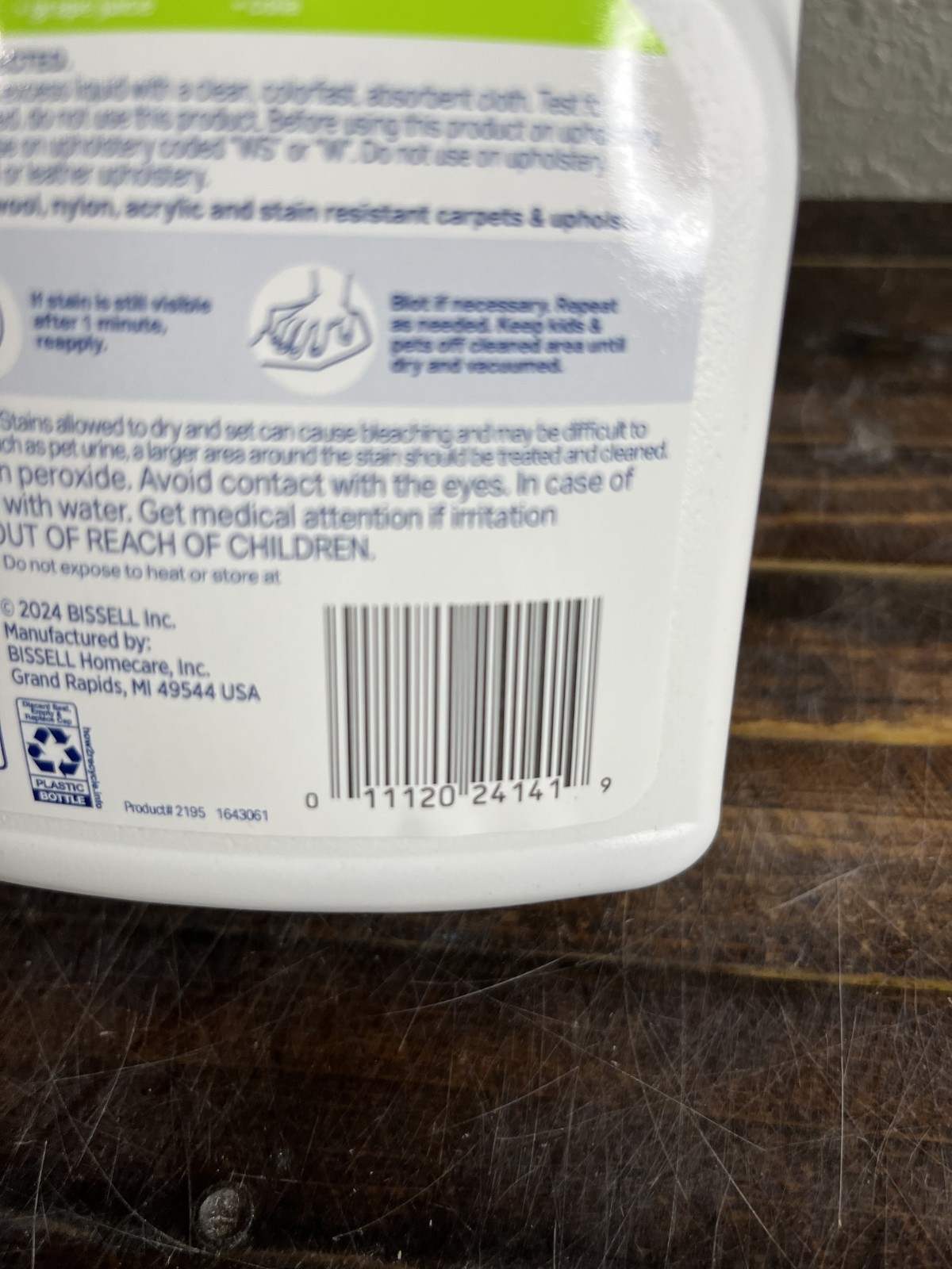 BISSELL InstaClean Home & Auto Oxy Stain Destroyer Spot Cleaner 32oz All Purpose