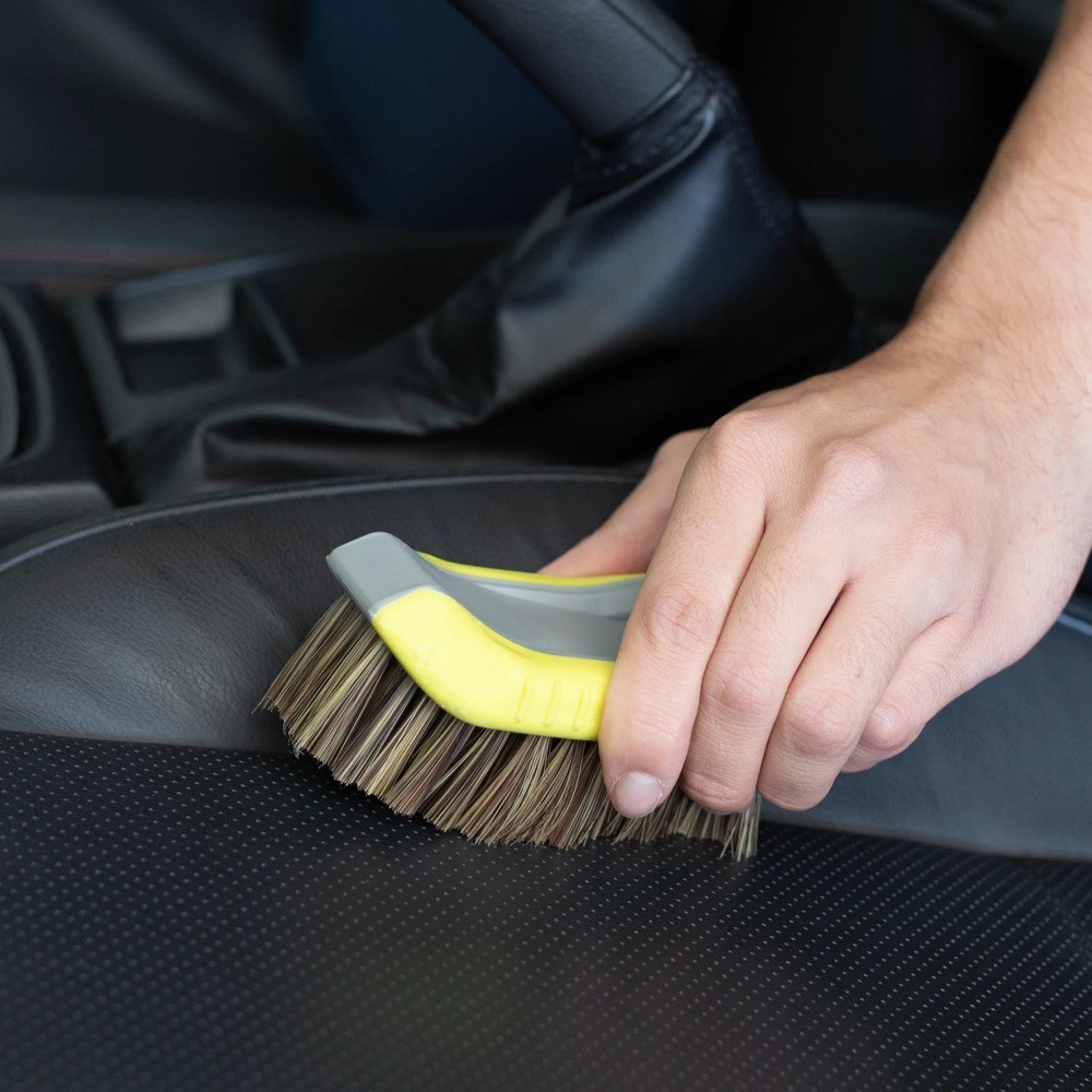 Soft Bristle Leather Care Brush for Car Interior Cleaning and Detailing