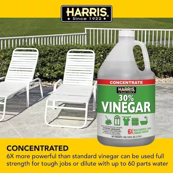 Harris 128 fl. oz. 30% Vinegar All Purpose Cleaner Concentrate, 6x More Powerul
