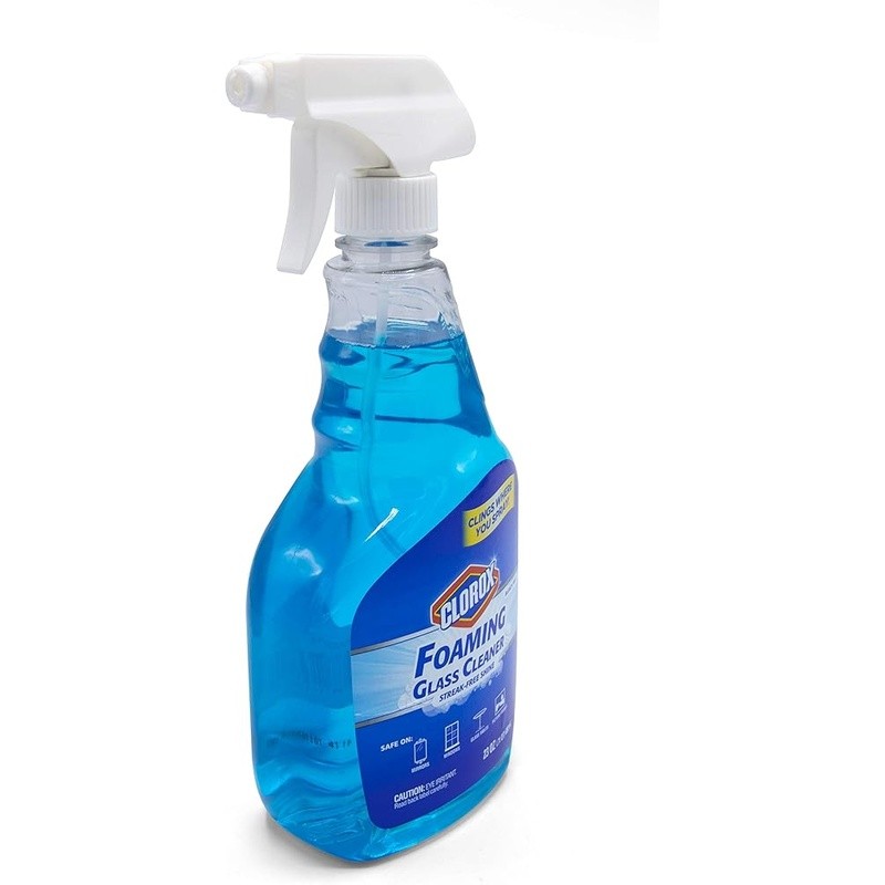 Foaming Glass Cleaner Spray Streak-Free Window & Mirror Cleaner Easy Use 23 Oz