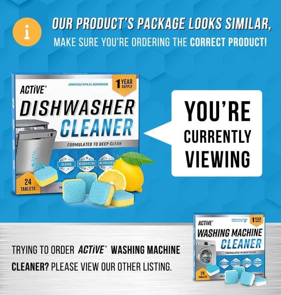 Dishwasher Cleaner And Deodorizer Tablets – 24 Pack Deep Cleaning Descaler Pods