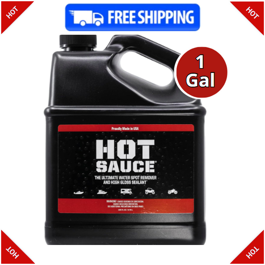 HS-0128 Hot Sauce Hard Water Spot Remover, Gallon Refill, for Boats, RVs, Pow…