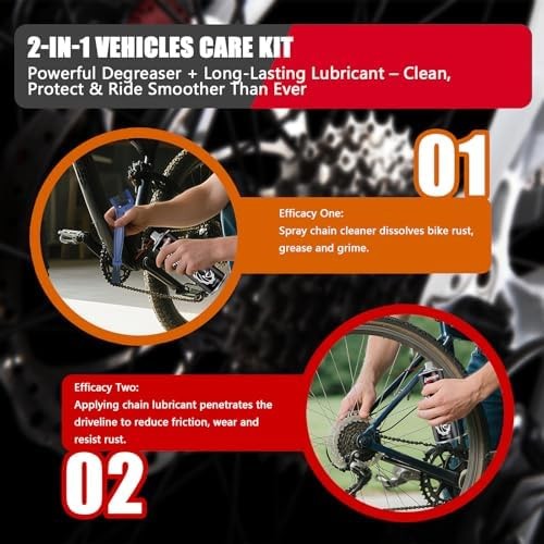Chain Cleaner Kit, Professional Bike Chain Cleaner Set, Motorcycle Cleaning K…
