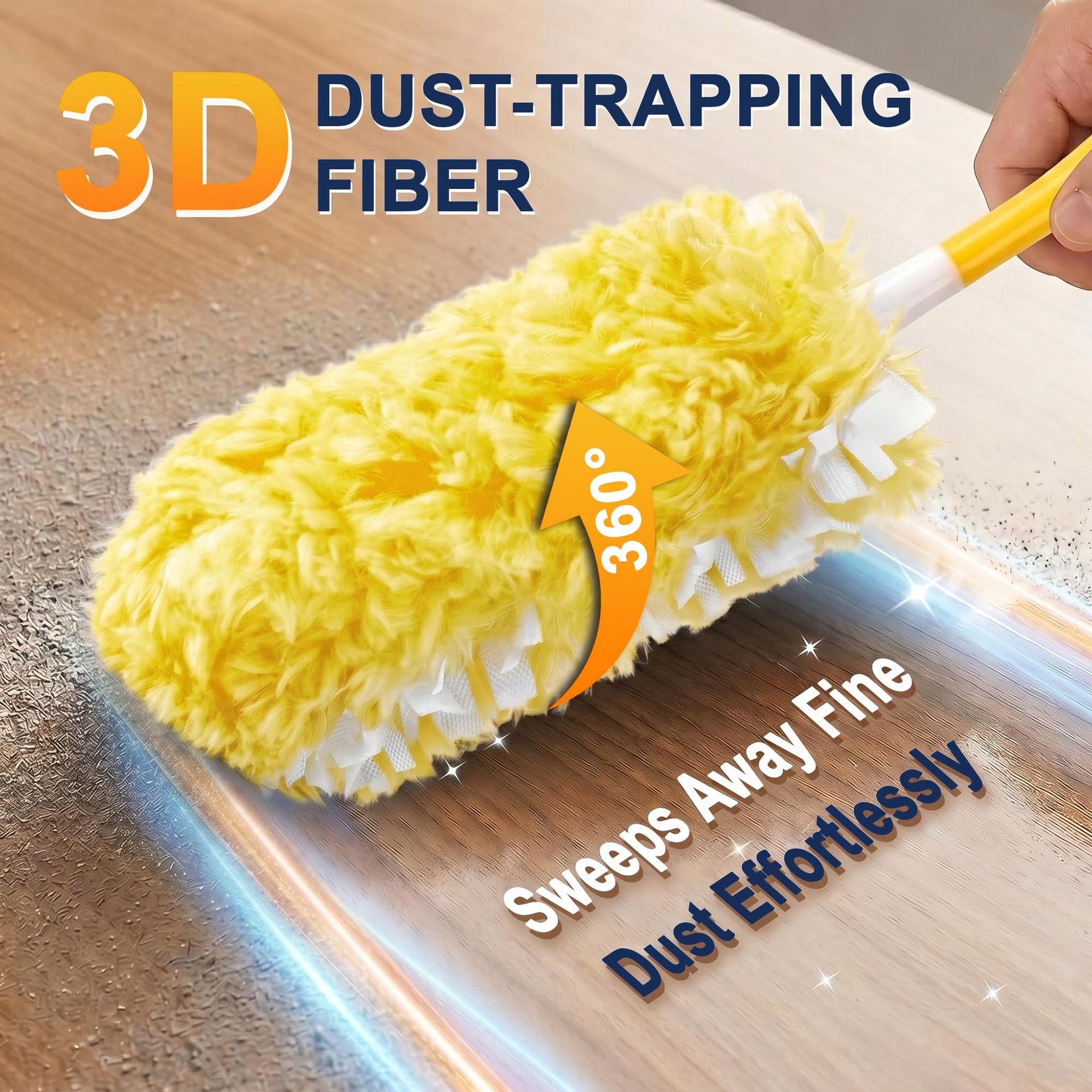 24 Count Heavy Duty Duster Refills for Swiffer Duster with 1 Handle, Multi Su…