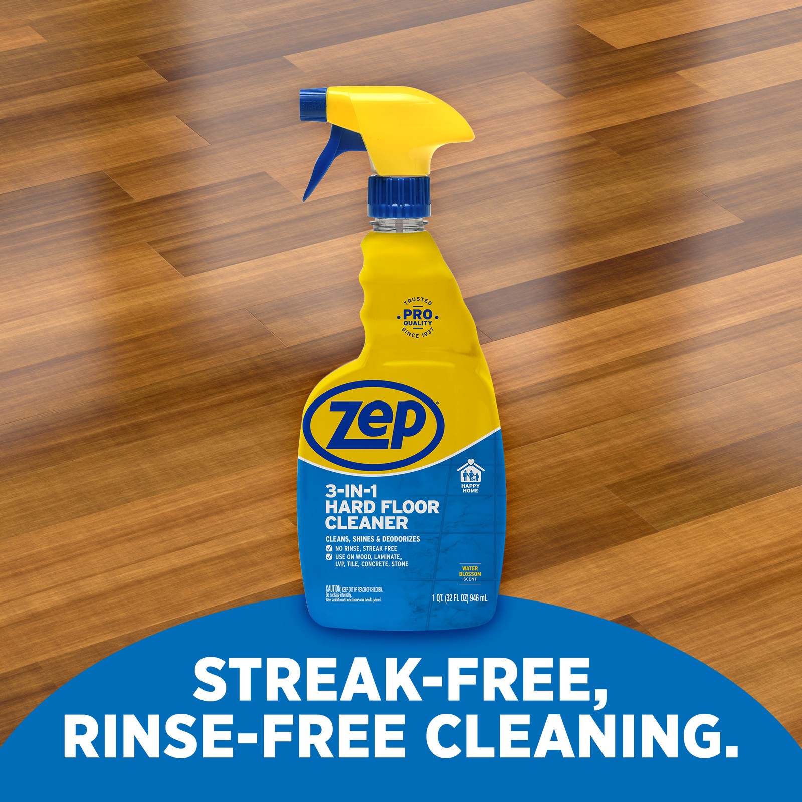 Zep 3-in-1 Hard Floor Cleaner, 32 oz