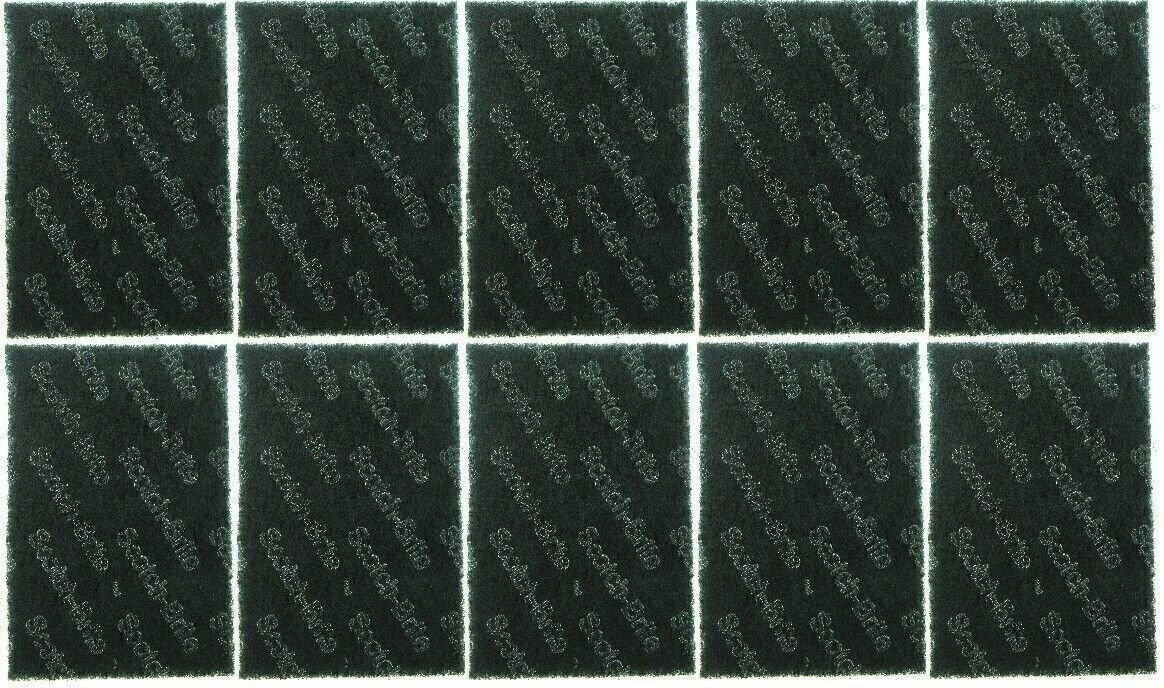 Scotch Brite Heavy Duty Industrial Size Scour Pads 6″x9″ ~ Lot of 10