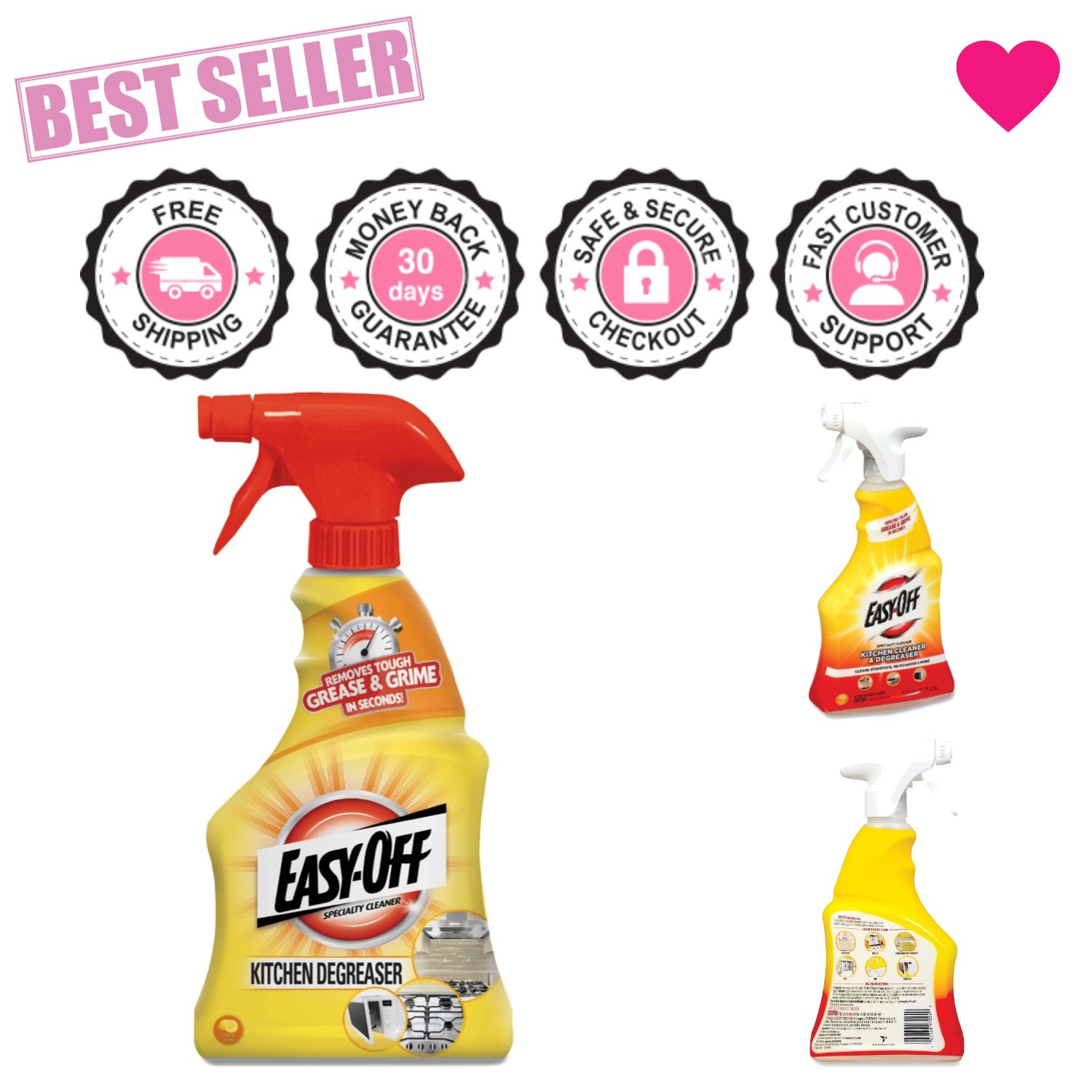 16 Fl Oz Chlorine-Free Kitchen Degreaser – Effective on Non-Porous Surfaces