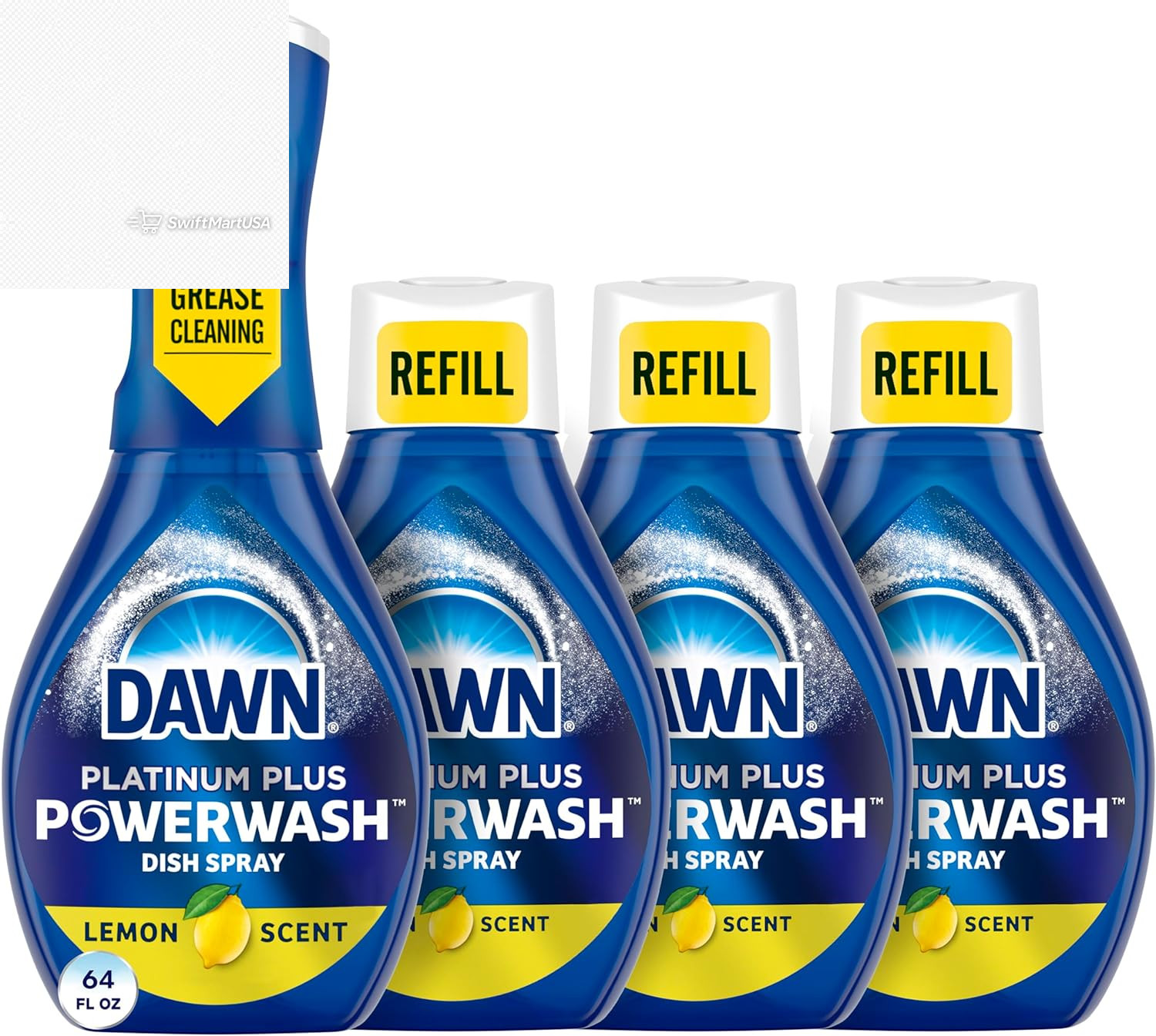Platinum Powerwash Dish Spray, Dish Soap Cleaning Spray, Apple Scent Refill, Dis