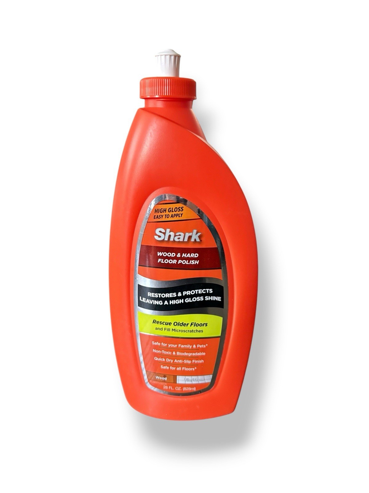 Shark Wood & Hard Floor Polish 28oz High Gloss Restores & Protects New Sealed