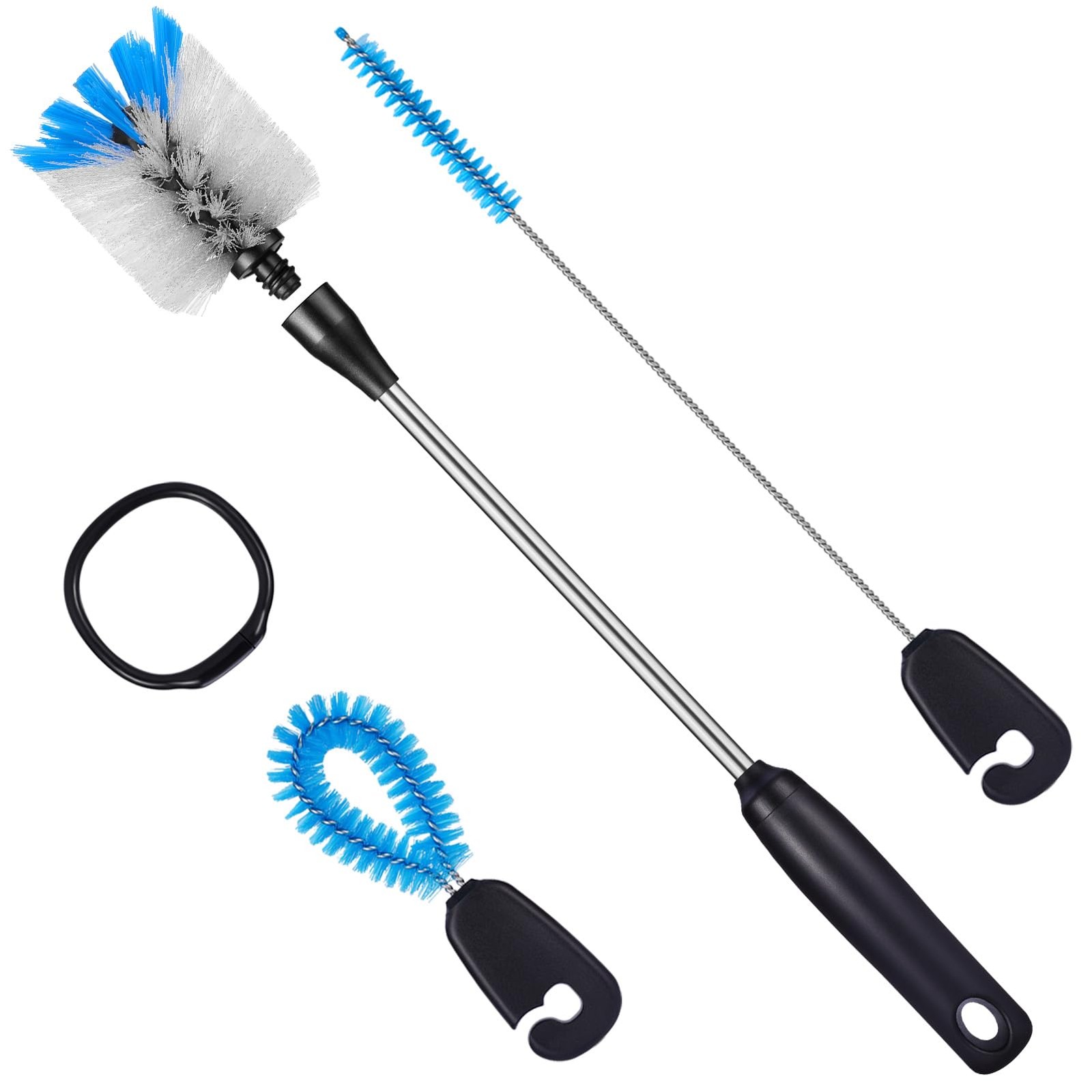 3-in-1 Stainless Steel Bottle Brush and Straw Cleaning Set, Long Handle Scrub…