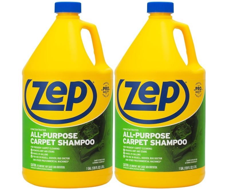 2-Pack Zep All-Purpose Carpet Shampoo Concentrate Cleaner – 1 Gallon – ZUCEC128