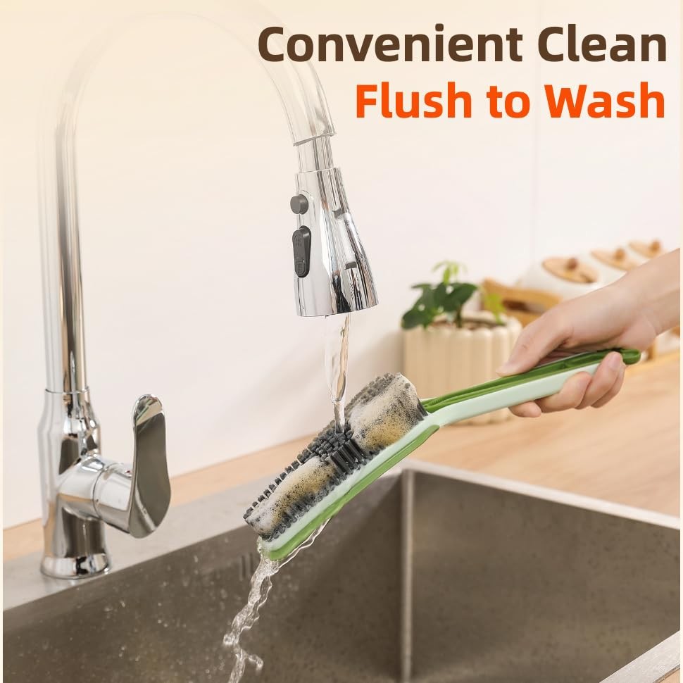 3-in-1 Detachable Crevice Cleaning Brush for Sinks, Faucets & Tile Grout, Mul…