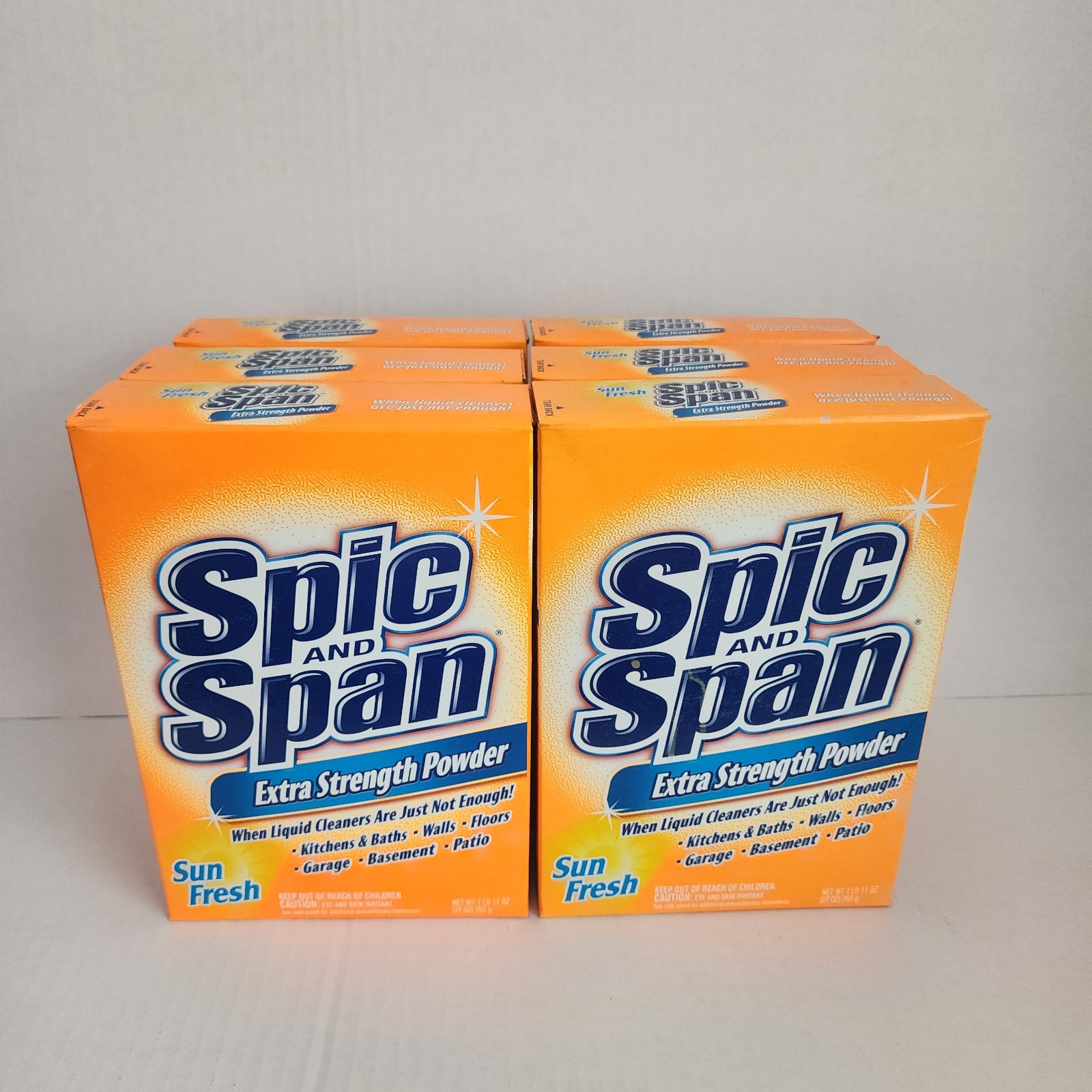 Spic & Span Extra Strength Powder Sun Fresh- 6-pack – 27oz (765g) each