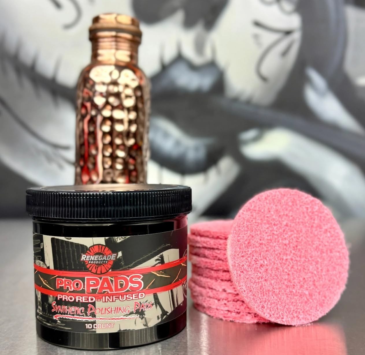 Renegade Pro Pads – Pre-Saturated Red Metal Polishing Pads for Aluminum & Sta…