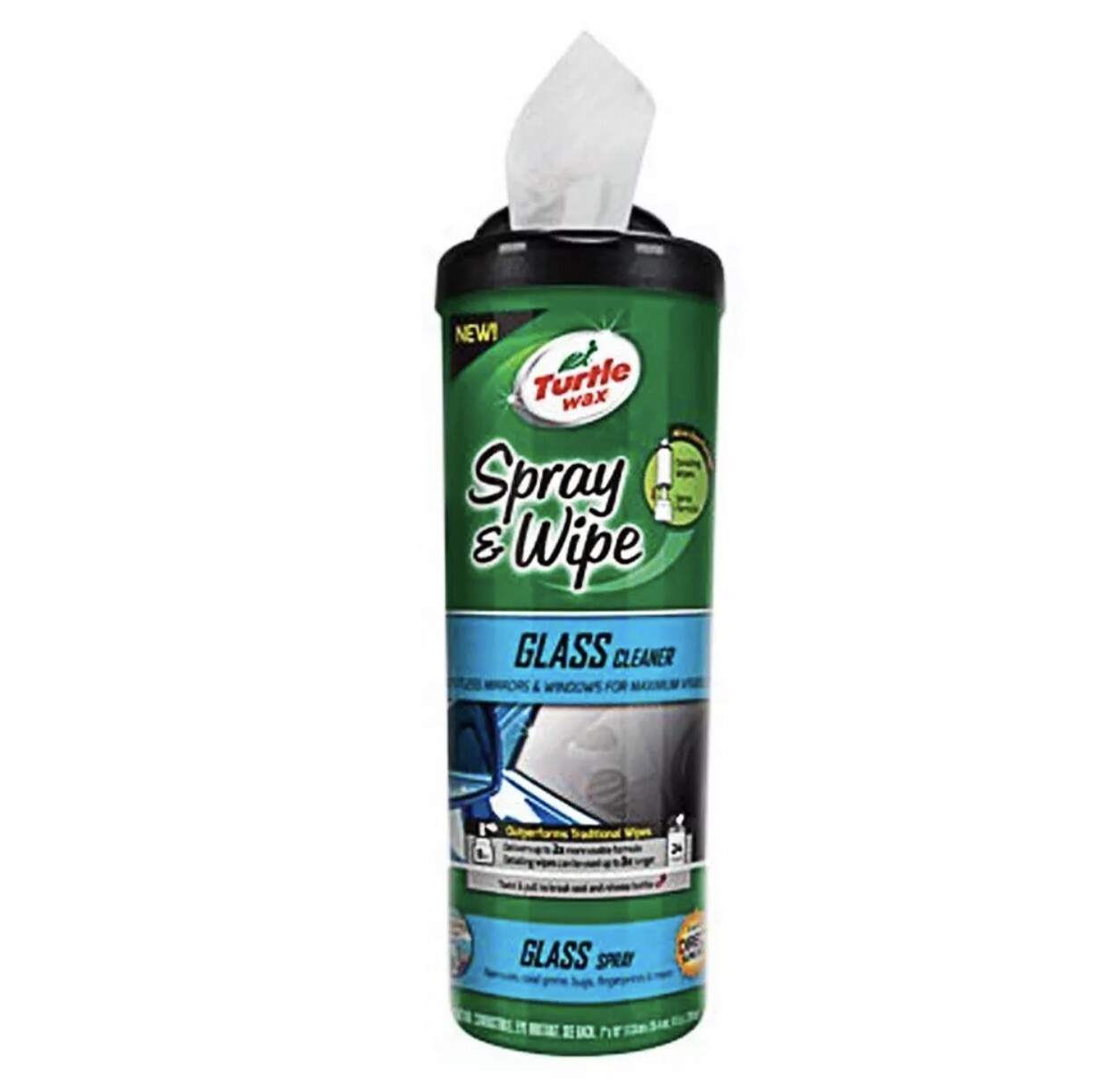 Turtle Wax Spray & Wipe Car Interior Wipes (Glass)