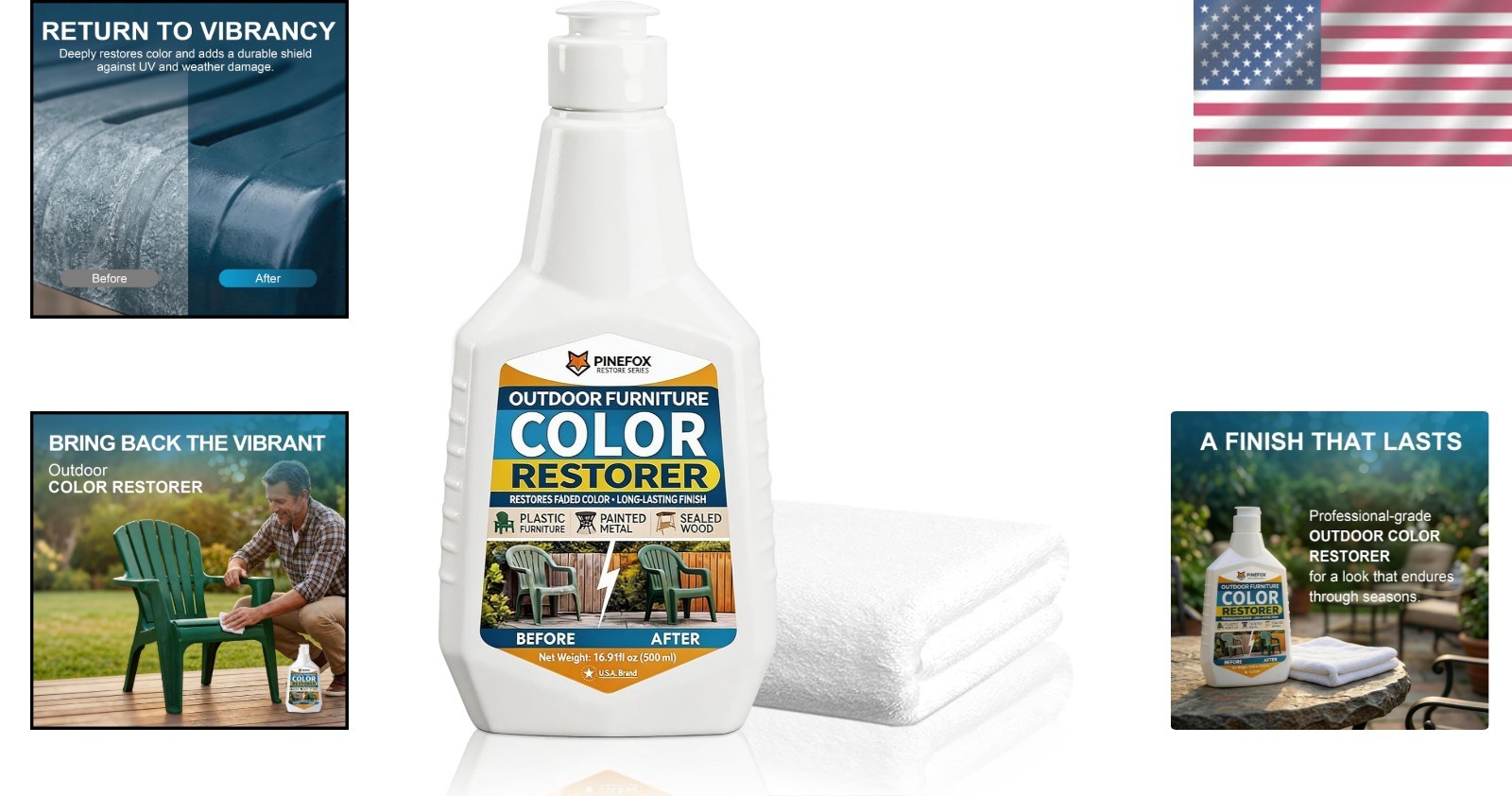 Outdoor Color Restorer for Vinyl & Metal – 16.91 fl oz of Lasting Protection