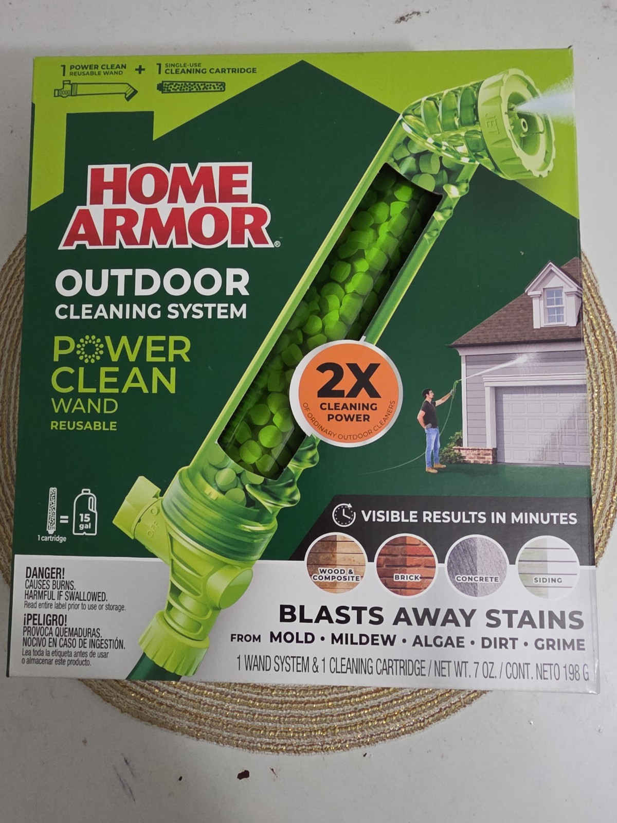 Home Armor Power Clean Wand Outdoor Cleaning System Blasts Mold Mildew Algae