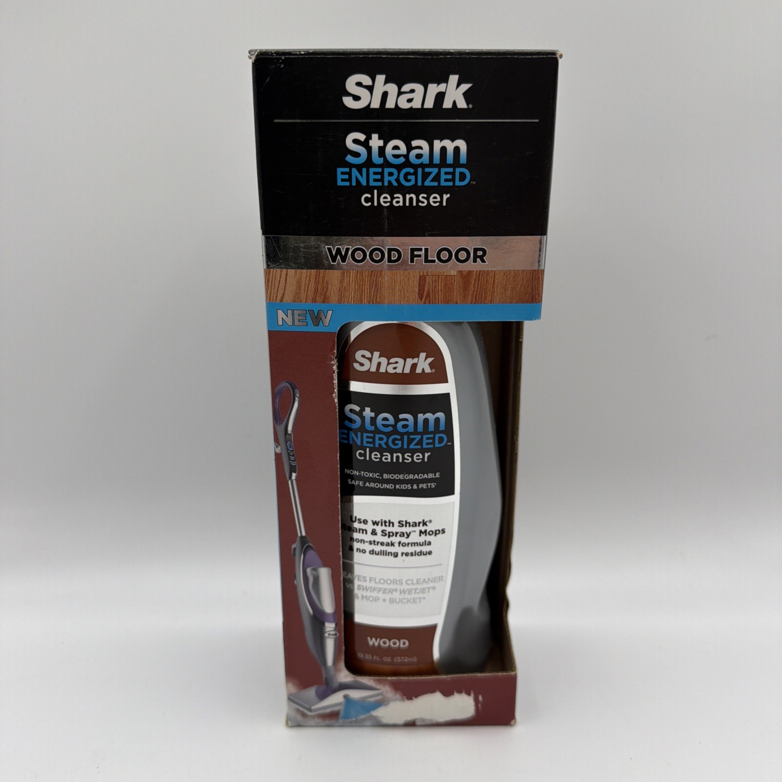 Shark Steam Energized Wood Floor Cleanser 20 Oz Non-Toxic Biodegradable Safe NEW