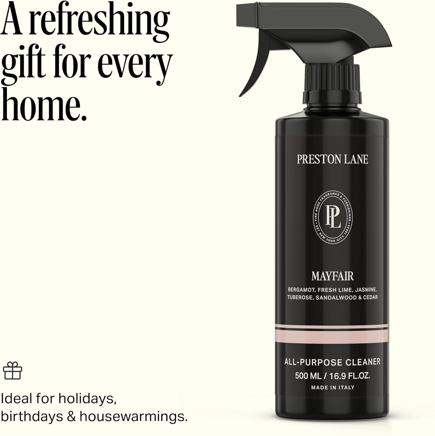 Luxury All-Purpose Cleaner, Mayfair Scent | Bio-Based Multi-Surface Spray | Stre