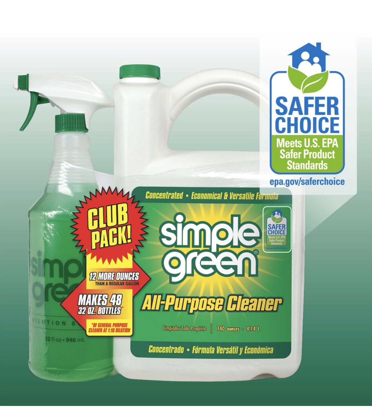 Simple Green All-Purpose Cleaner (140 Oz. Refill + 32 Oz. Trigger Spray)