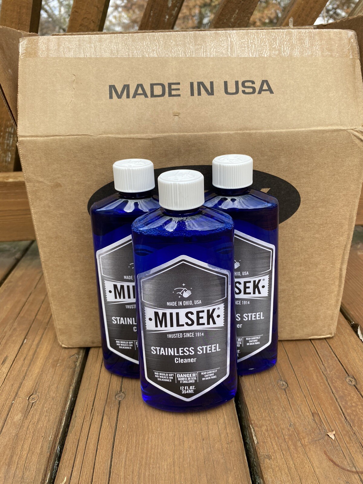 Milsek 12 Oz. Stainless Steel Cleaner Metal surfaces-Brass Copper Chrome fixture