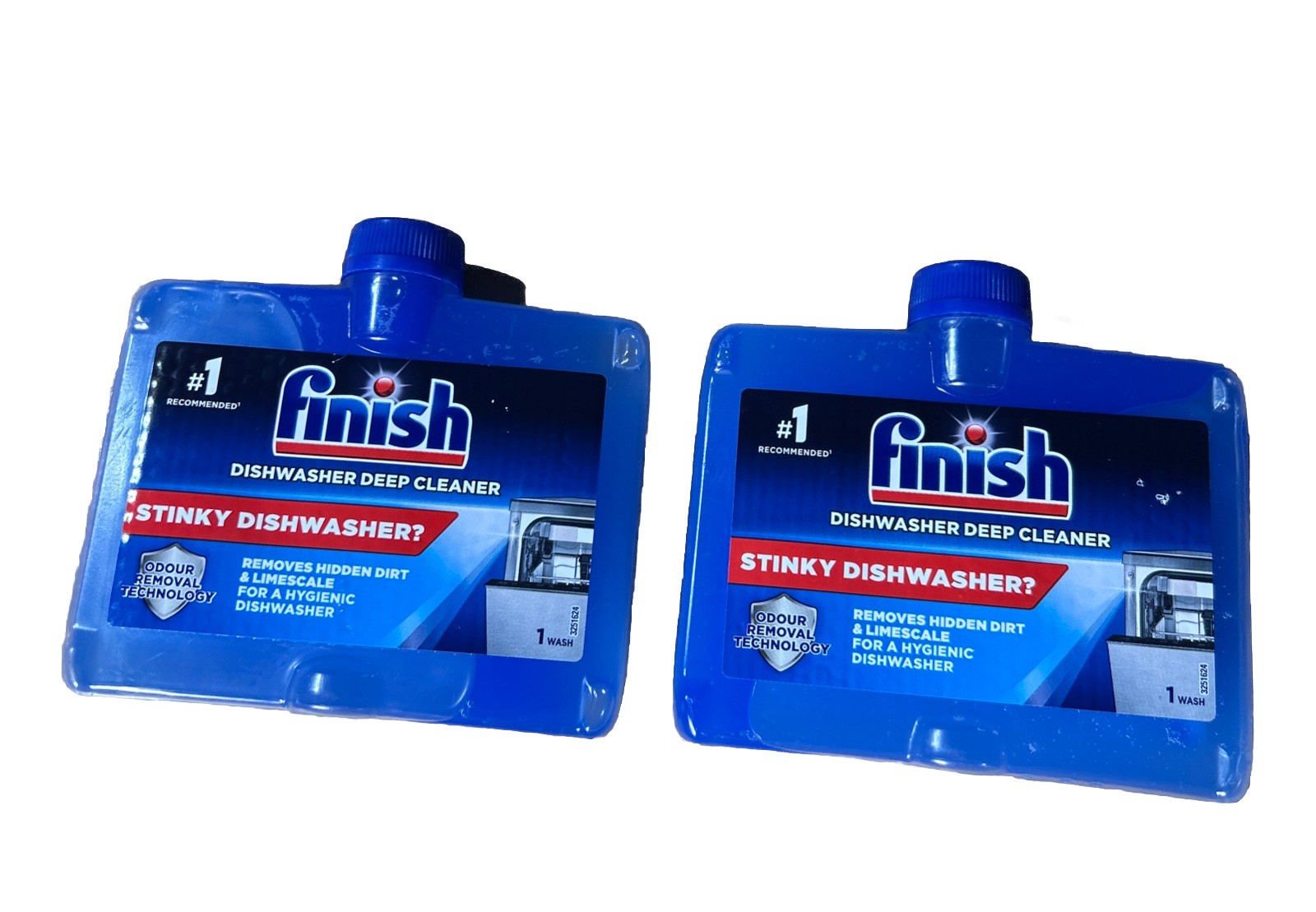 Finish Dual Action Dishwasher Cleaner: Fight Grease & Limescale, Fresh, 2pk