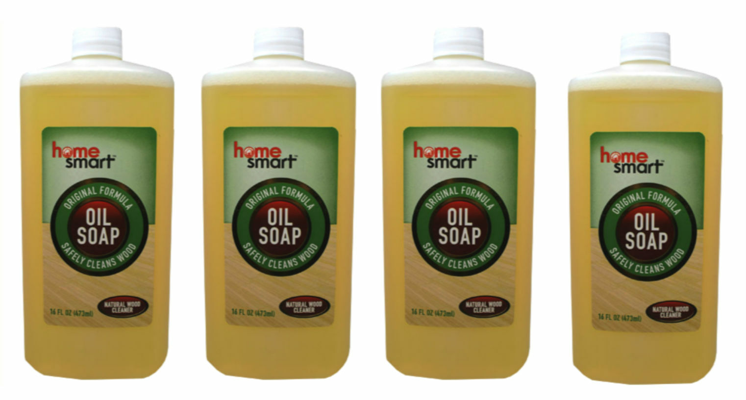 (LOT 4) HomeeSmart Oil Soap Original Formula Safely cleans Wood 16 oz Ea = 64 Oz