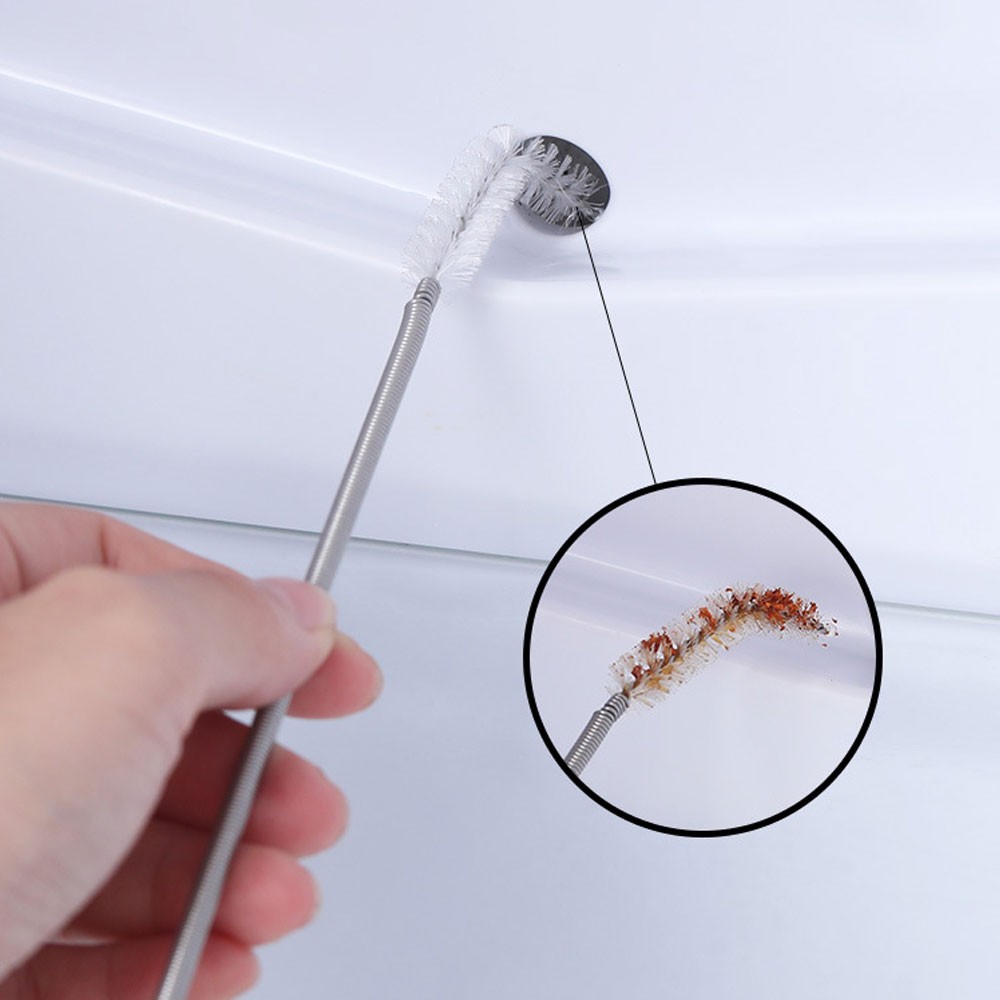 1M Flexible Drain Pipe Clean Brush Kitchen Bathroom Sink Hair Clog Remover Tool