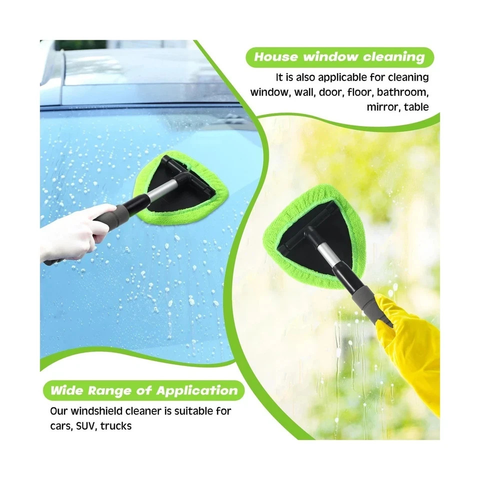Windshield Cleaning Tool Car Window Glass Wiper Cleaner Brush Pad Extendable