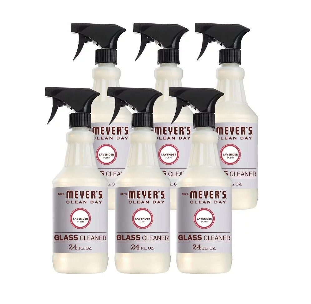 Mrs. Meyer’s Glass & Window Cleaner Lavender, 24 FL OZ (Pack of 6)