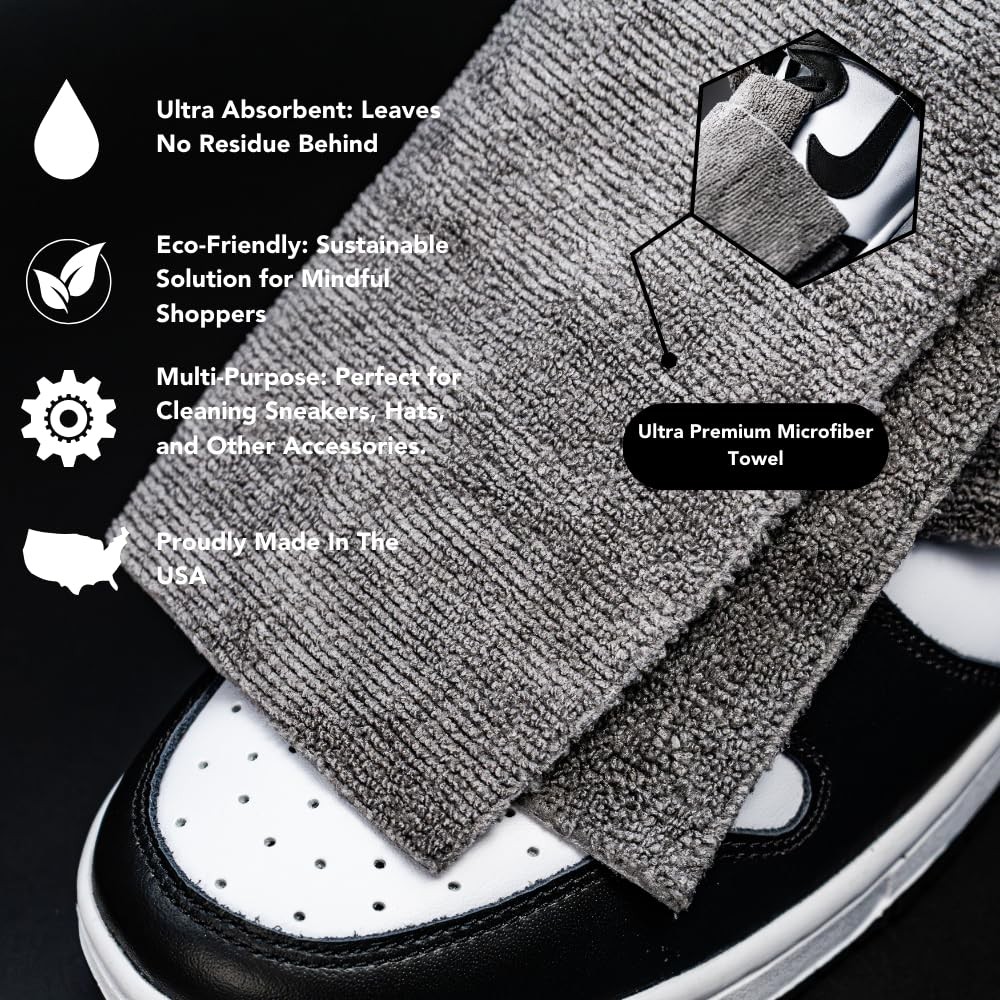 ELMT Hat Cleaning Kit – 8oz Solution, Deodorizer, Towel, Brush – Quick-Drying…