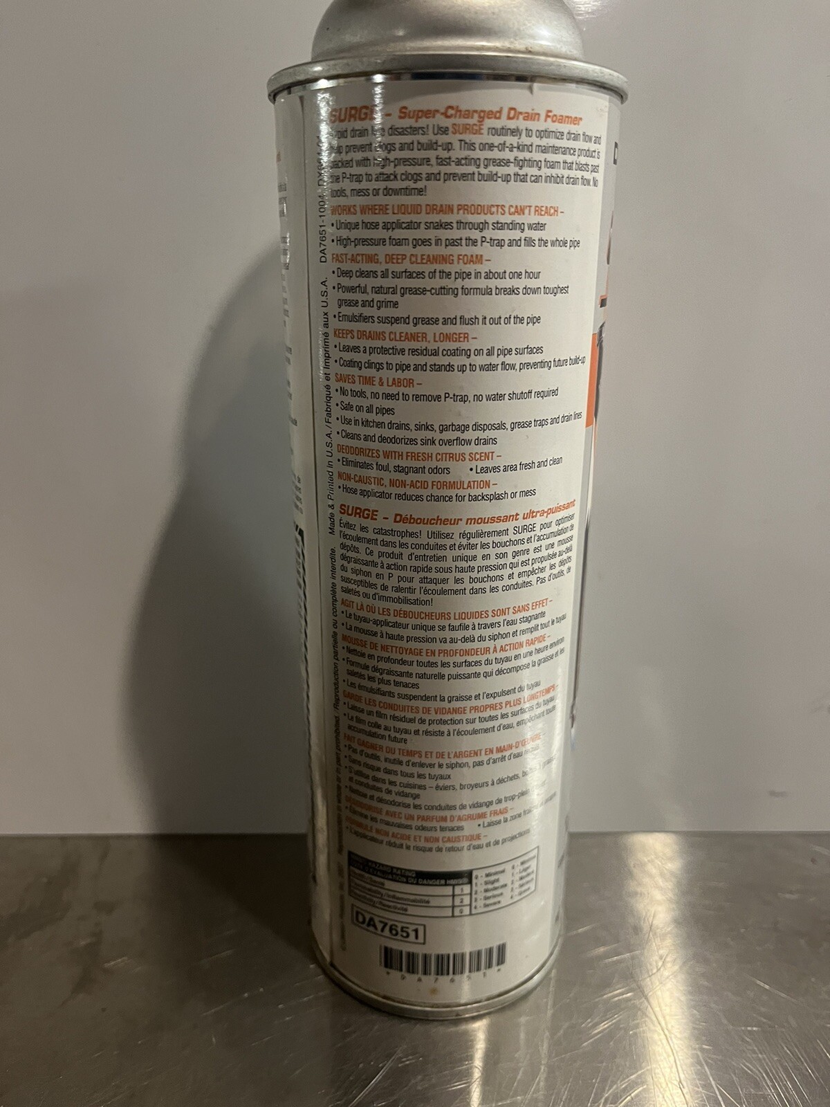 SURGE! Super-charged drain foamer Pipe Cleaner! – 18oz