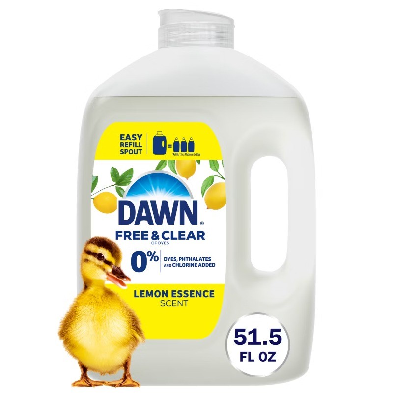 Lemon Free & Clear Dish Soap Refill 51.5oz: Cuts Grease, Multi-Surface