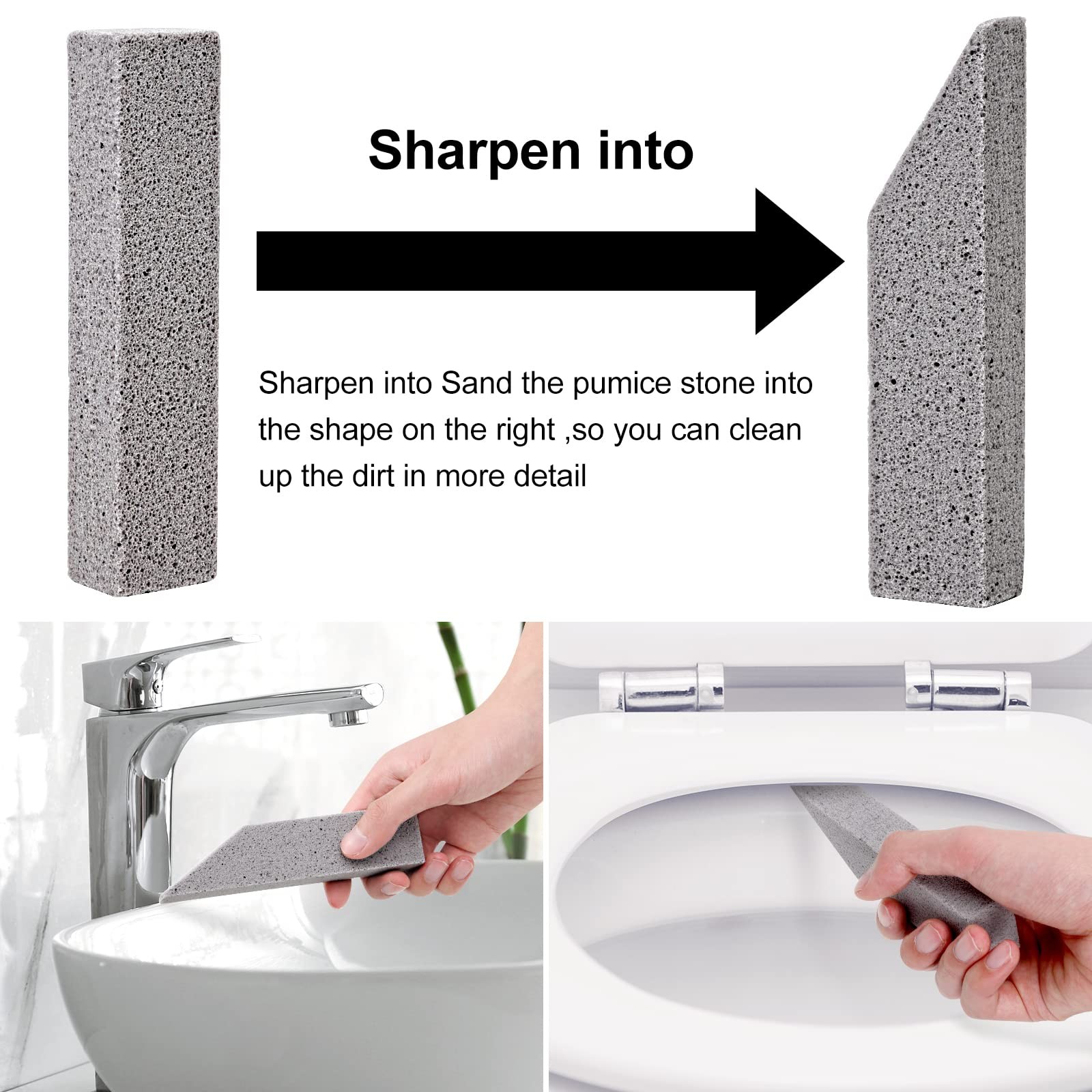 10 Pack Pumice Stone for Cleaning, Pumice Stone for Toilet Cleaning Bowl Stic…