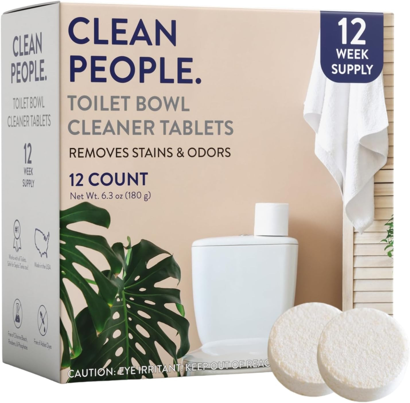 Toilet Bowl Cleaner | Eco Friendly Toilet Bowl Cleaner Tablets for Removing Hard