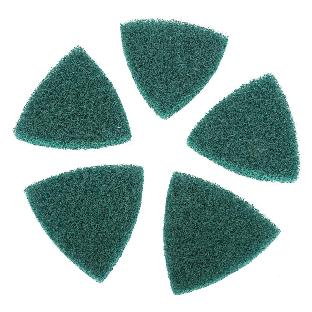 5 PCS 13mm Triangle Scouring Pads 240 Grit Polishing Grinding 3.5×3.5×3.5″