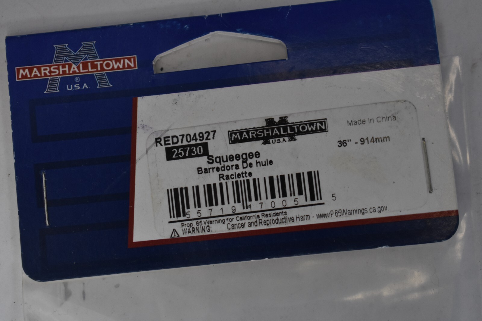 Marshalltown Floor Squeegee Replacement RUbber Straight Blade 36″ RED704927