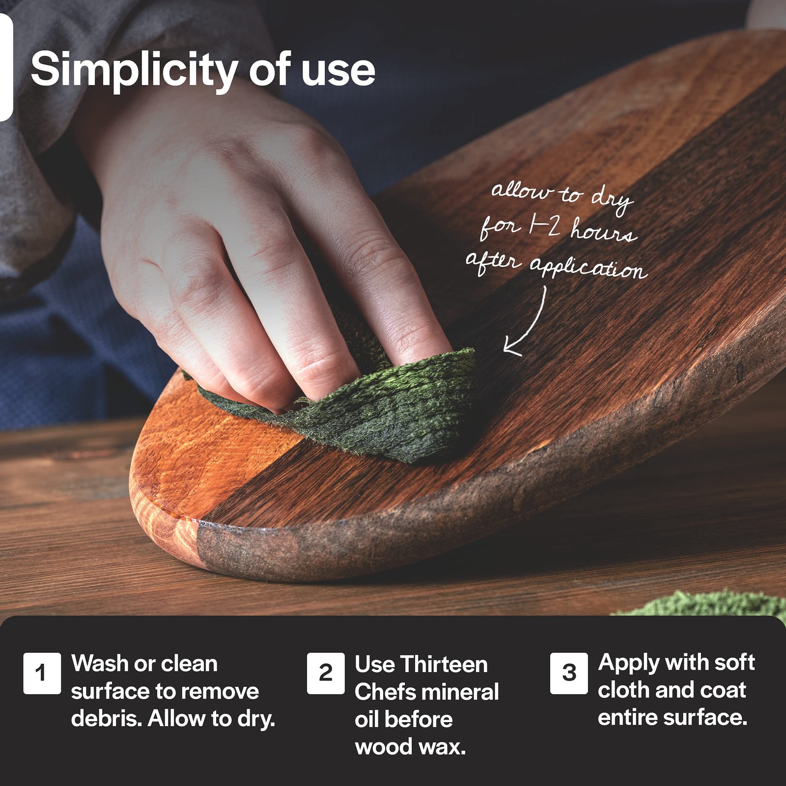 Cutting Board Wax and Conditioner with Food Grade Beeswax – Treat Wood Counte…