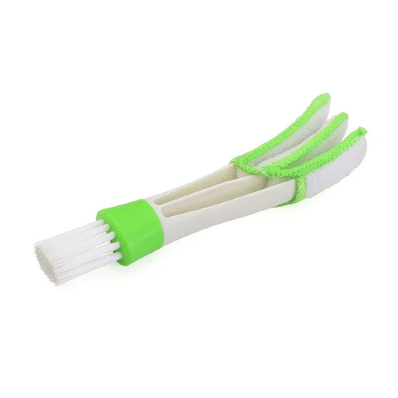 Portable Double End Car Vent Brush Computer Dust Cleaner Window Air Con Blinds