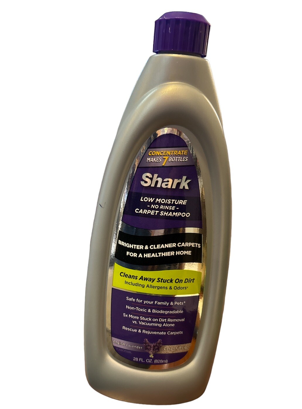Shark Low Moisture No Rinse Carpet Shampoo 28 oz English Lavender 50% Full