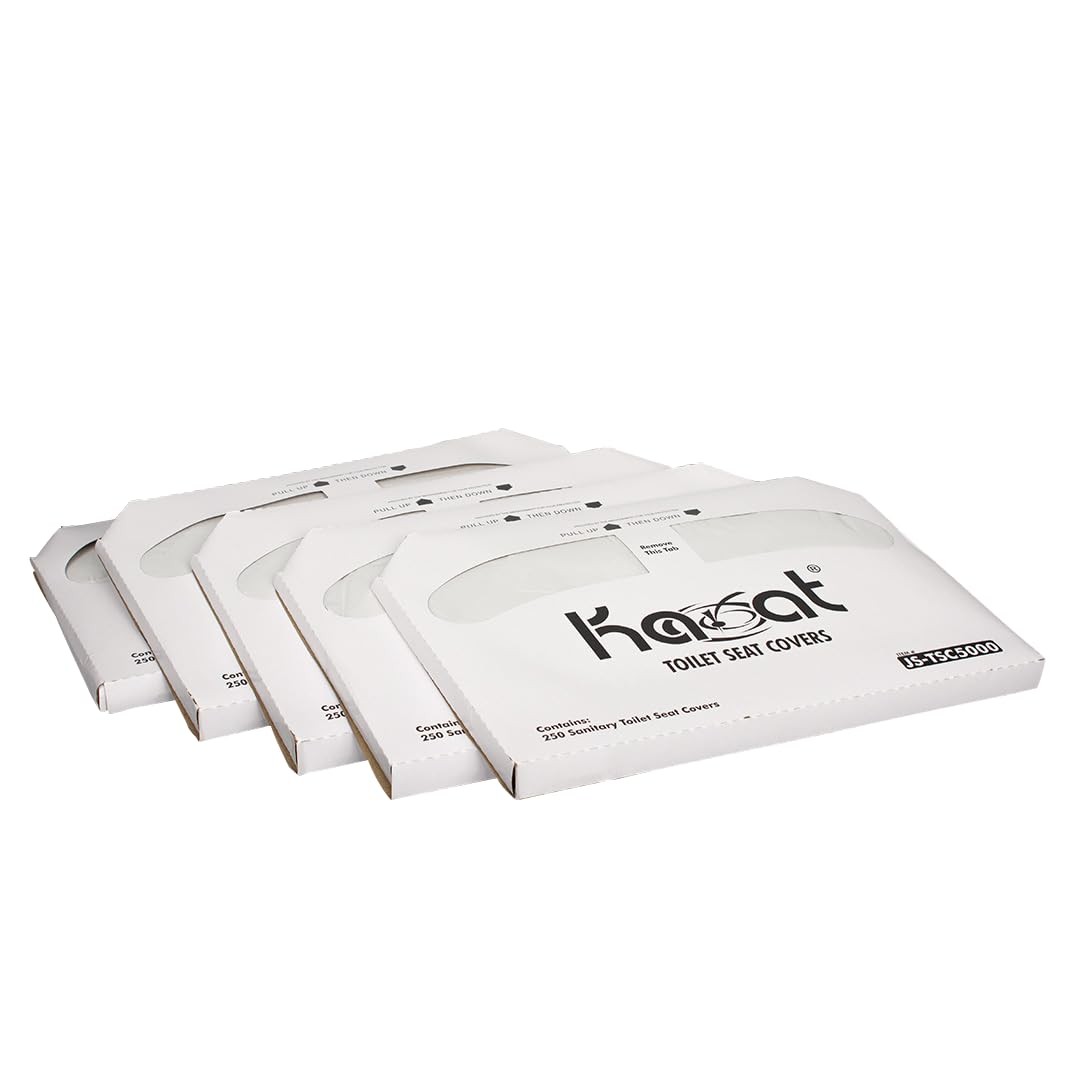 Karat Disposable Toilet Seat Covers – 5000 Sheets of Recycled Paper, Compatibl