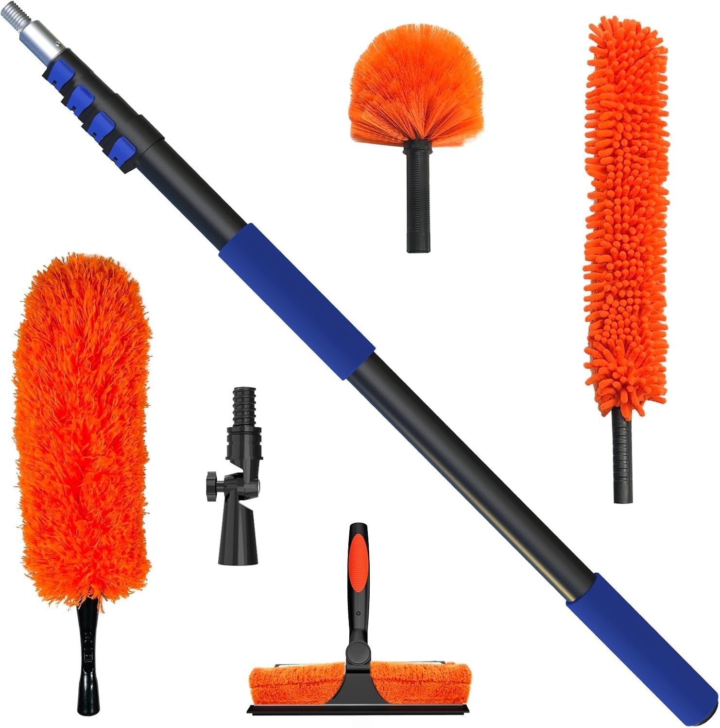 26 Foot High Reach Duster Kit with 5-19 ft Telescoping Extension Pole