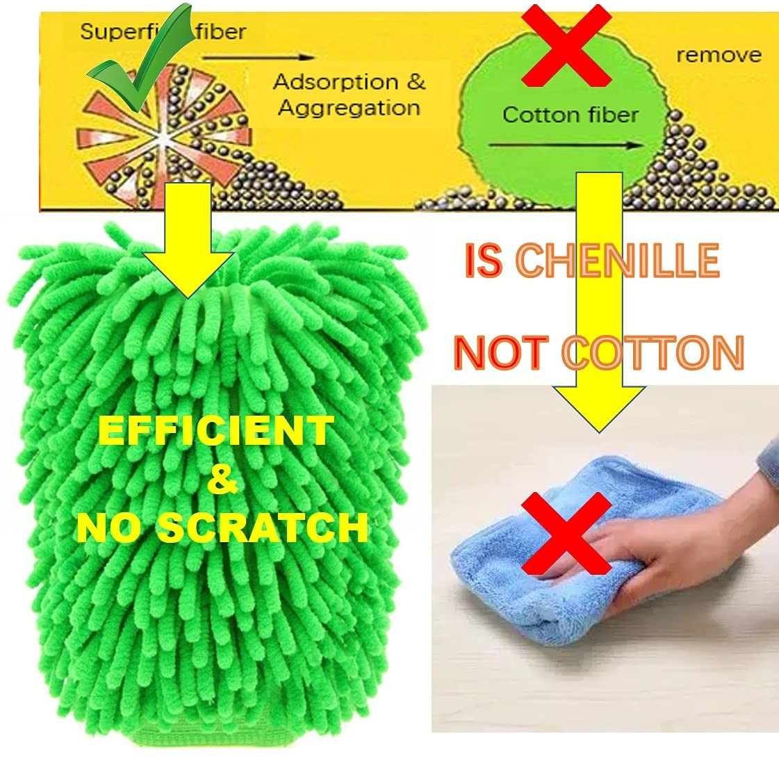 Dusting Cloths Mitt Modified Chenille Dust Wipes A Nodust Fly Duster For Sensiti