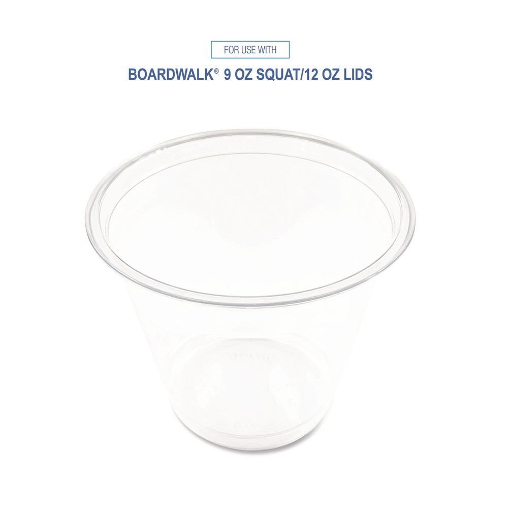 Boardwalk PET9S 9 oz. Squat PET Cold Cups – Clear (1000/CT) New