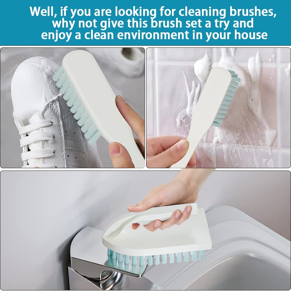 6 PCS Cleaning Brush, Scrub Brush Set for Kitchen and Bathroom Household Use …