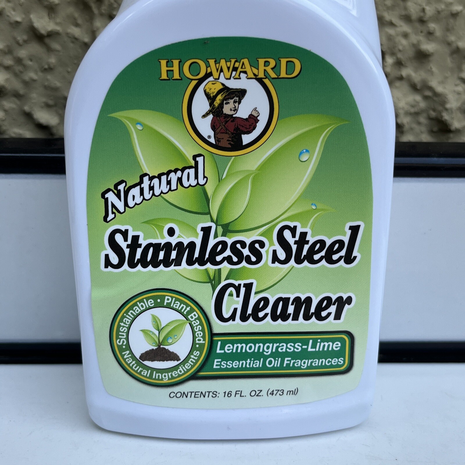 New Howard Natural Stainless Steel Cleaner 16 Oz Discontinued Lemongrass Lime