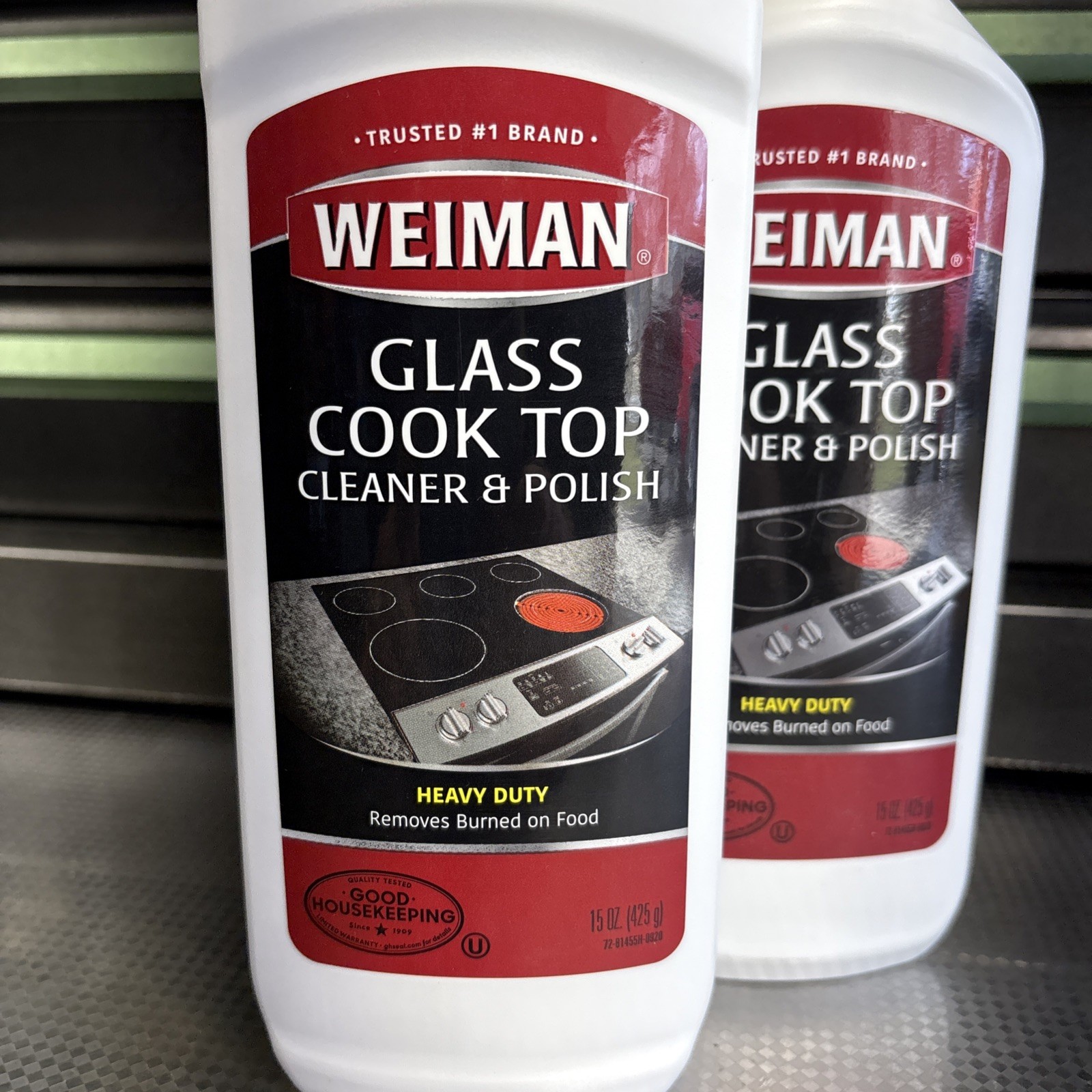 X2 New! Weiman Ceramic/Glass Cooktop Stove Top Cleaner & Polish 15 oz.