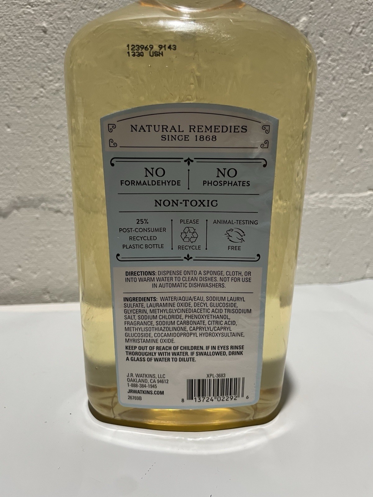 J.R. Watkins Natural Dish Soap Ocean Breeze 24oz